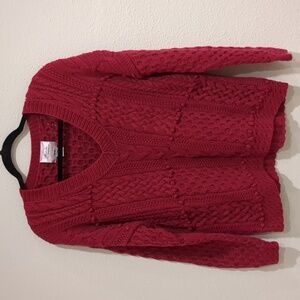 Vintage Express Handknitted Compagnie Internationale Pink Sweater Size SM